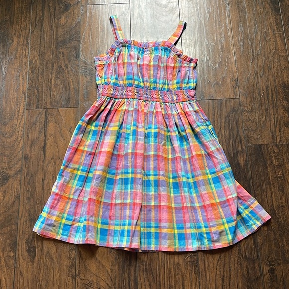 Cat and Jack 100 % Cotton Colorful Plaid Dress SZ XXL 16/18 - Picture 4 of 5